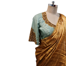 Load image into Gallery viewer, Tissue chanderi saree with cutwork blouse