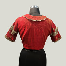Load image into Gallery viewer, Red Khadi Silk Blouse