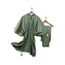 Load image into Gallery viewer, Kimono-style Cotton-Satin Co-ord Set