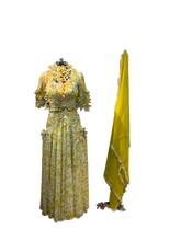 Load image into Gallery viewer, Yellow Floral Haldi Outfit
