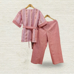 Pink Cotton Linen Co-ord Set