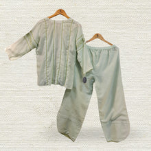 Load image into Gallery viewer, Pista Green Soft Cotton Silk Co-ord Set

