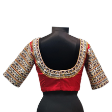 Load image into Gallery viewer, Red Blouse with Mirror Work
