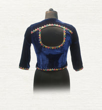 Load image into Gallery viewer, Royal Velvet Blouse with Thread work
