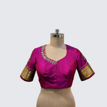 Load image into Gallery viewer, Pure Silk Blouse with Zardosi
