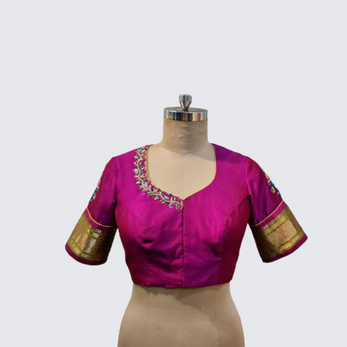 Pure Silk Blouse with Zardosi