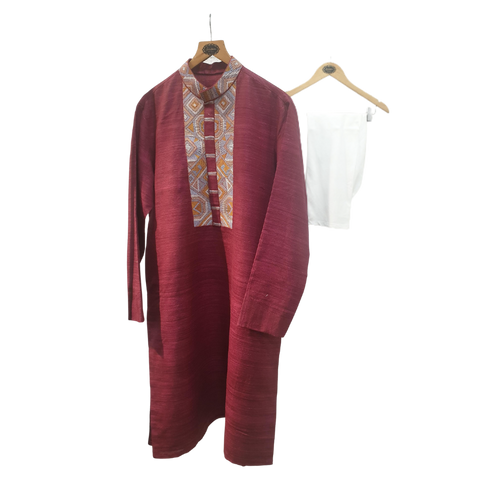 Matka Silk Kurta Set