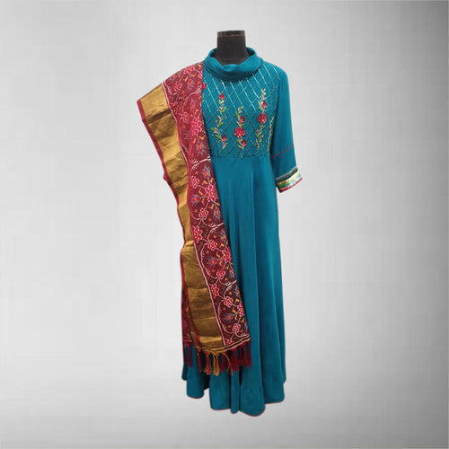 Anarkali design with cutpipe