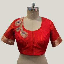 Load image into Gallery viewer, Red Pure Silk Blouse

