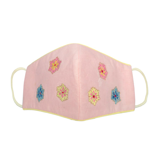 Mask - Six Flower Pink