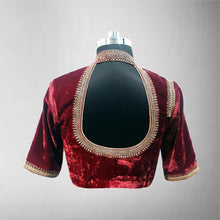 Load image into Gallery viewer, Handcrafted Silk Velvet Blouse
