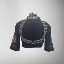 Load image into Gallery viewer, Black Long Blouse In Habu Silk
