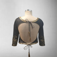Load image into Gallery viewer, Pure Silk Blouse with Golden Thread work
