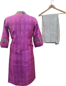 Double Ikkat Fabric with Patola thread work