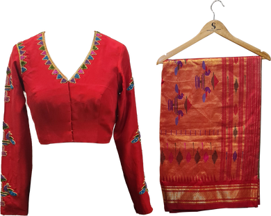Paithani Saree with Handcrafted Blouse