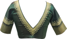 Load image into Gallery viewer, Dark Green Blouse in South Silk
